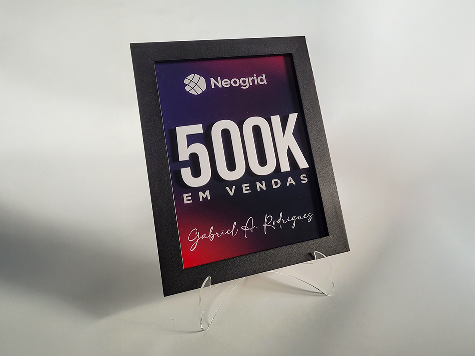 19x26cm - Quadro de Premiação Personalizado