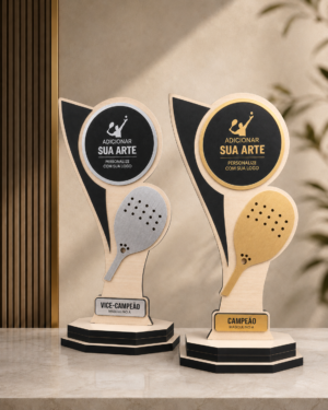 BT01 - Troféu Beach Tennis Personalizado