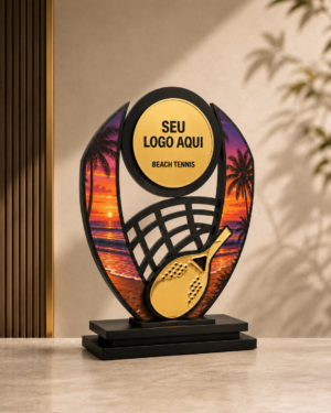 BT03 - Troféu Beach Tennis Personalizado